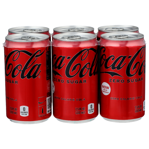 Coca-Cola Zero Calorie - 7.5 Fluid Ounce - 6 Count