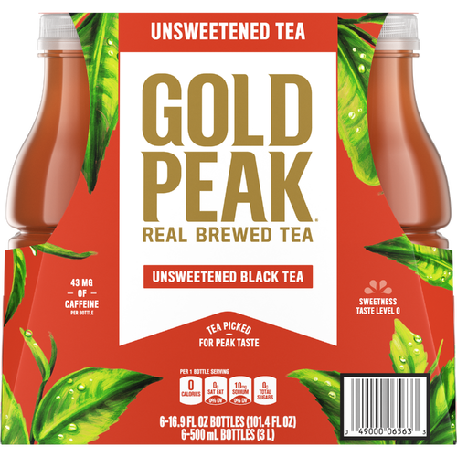 Gold Peak Unsweetened Black Tea Real Brewed - 101.4 Fluid Ounce