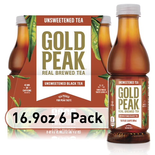 Gold Peak Unsweetened Black Tea Bottles - 101.4 Fluid Ounce Image 1 of 4