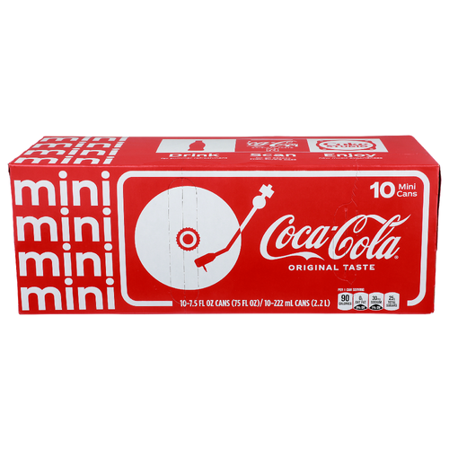 Coca-Cola Original Taste Mini - 7.5 Fluid Ounce - 10 Count