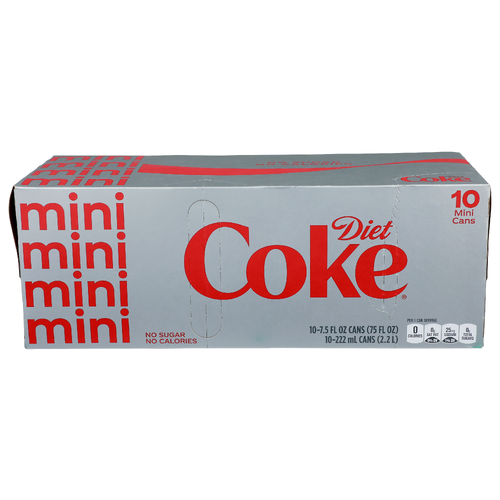 Diet Coke Mini - 7.5 Fluid Ounce - 10 Count
