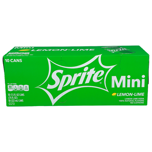 Sprite Mini Lemon-Lime Soda - 7.5 Fluid Ounce - 10 Count