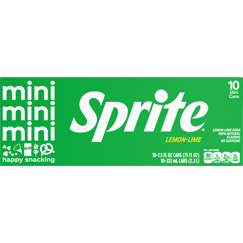 Sprite  Mini Lemon Lime Soda Soft Drink - 75 Fluid Ounce