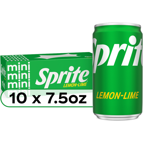 Sprite Mini Lemon Lime Soda Soft Drink - 75 Fluid Ounce Image 1 of 4