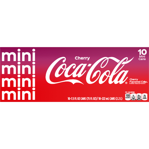 Coca-Cola  Mini Cherry Soda Soft Drink - 75 Fluid Ounce