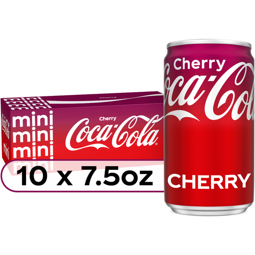 Coca-Cola Mini Cherry Soda Soft Drink - 75 Fluid Ounce Image 1 of 4
