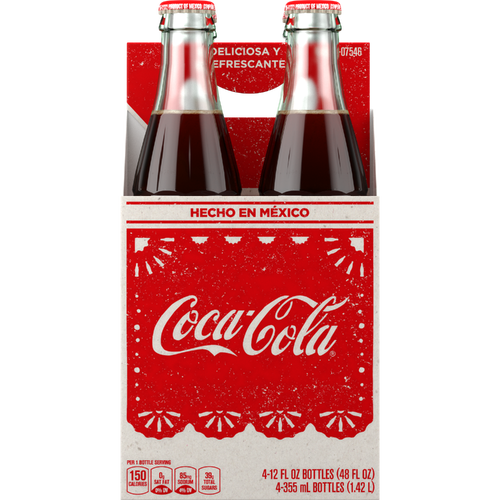 Coca-Cola De Mexico Soda Glass Bottles - 12 Fluid Ounce - 4 Count Image 1 of 2