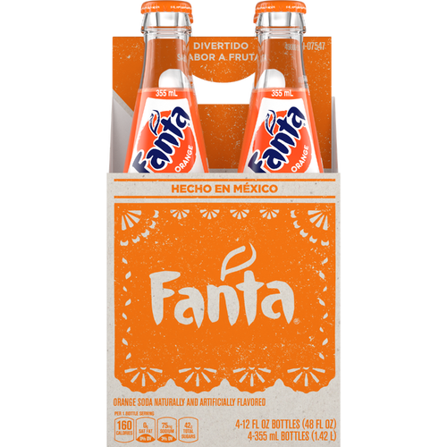 Fanta De Mexico Orange Soda Glass Bottles - 12 Fluid Ounce - 4 Count Image 1 of 2