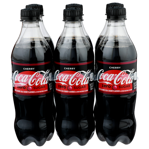 Coca-Cola Cherry Zero Sugar - 16.9 Fluid Ounce - 6 Count