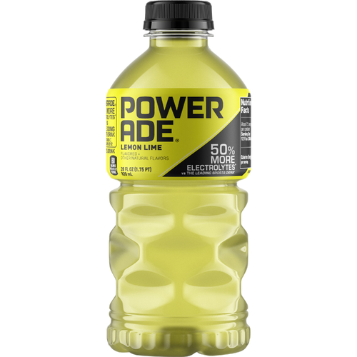 Powerade Lemon Lime Electrolyte Sports Drink, Bottle - 28 Fluid Ounce