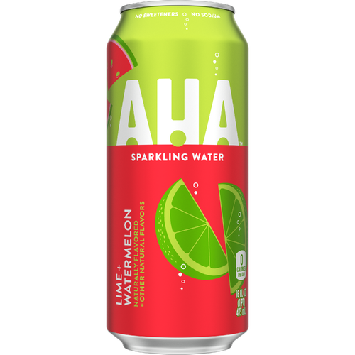 Aha Lime Watermelon Sparkling Water Can - 16 Fluid Ounce Image 1 of 2