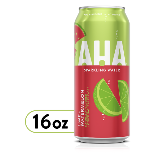 Aha Lime Watermelon Sparkling Water Can - 16 Fluid Ounce