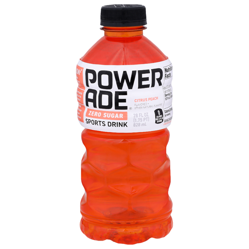 Powerade Zero Sugar Citrus Peach Sports Drink - 28 Fluid Ounce Image 1 of 4