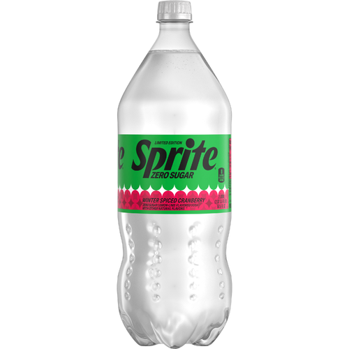 Sprite Winter Spiced Cranberry Zero Sugar, Lemon-Lime And Flavored Soda Pop Soft Drink, Bottle - 67.6 Fluid Ounce