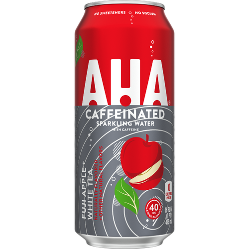 Aha Fuji Apple White Tea Sparkling Water Can - 16 Fluid Ounce Image 1 of 2