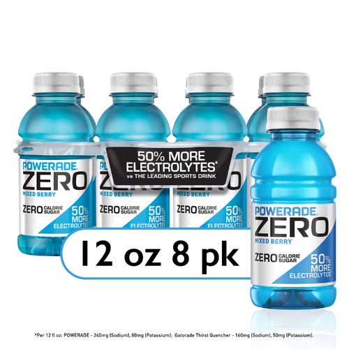 Powerade Zero Mixed Berry Electrolyte Sports Drink - 96 Fluid Ounce Image 1 of 4