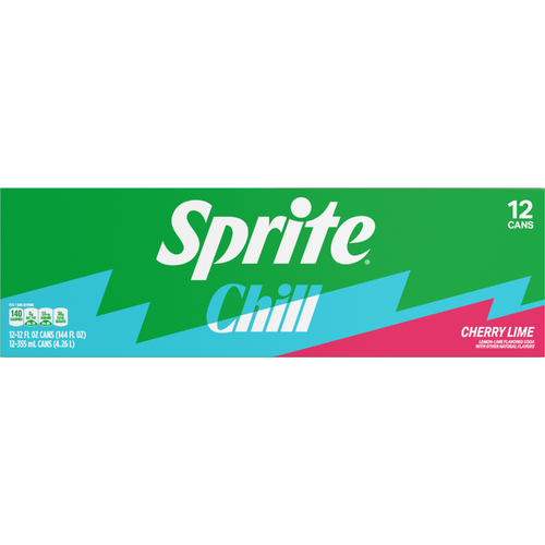 Sprite ® Chill Cherry Lime Natural Flavor Soda Soft Drink Cans, , 12 Pack - 144 Fluid Ounce