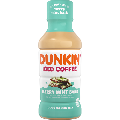 Dunkin' Merry Mint Bark Iced Coffee Bottle - 13.7 Fluid Ounce Image 1 of 2