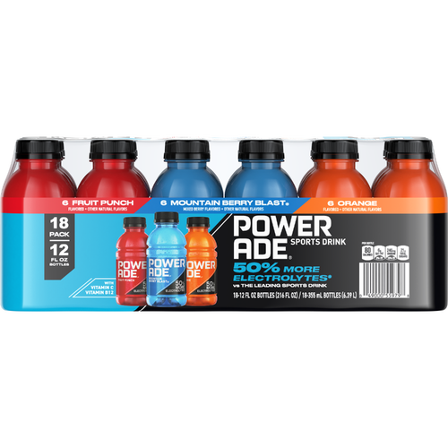 Powerade Variety Pack Sports Drink Bottles - 18 Fluid Ounce - 12 Count