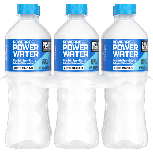 Powerade Mountain Berry Blast Water Bottles - 16.9 Fluid Ounce - 6 Count Image 1 of 2
