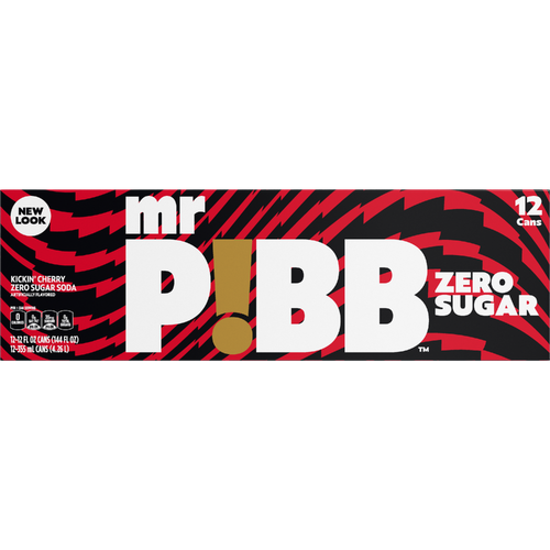 Mr. Pibb Zero Sugar Cherry Cola Soda Cans - 144 Fluid Ounce Image 1 of 2