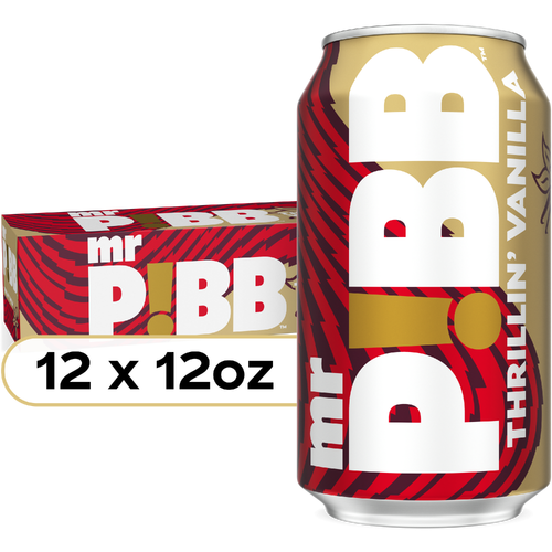 Mr. Pibb Vanilla Soda Cans - 12 Fluid Ounce