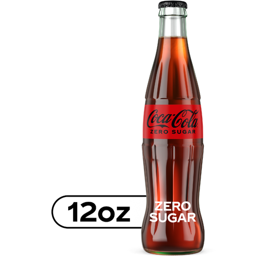 Coca-Cola Zero Sugar Soda Glass Bottle - 12 Fluid Ounce