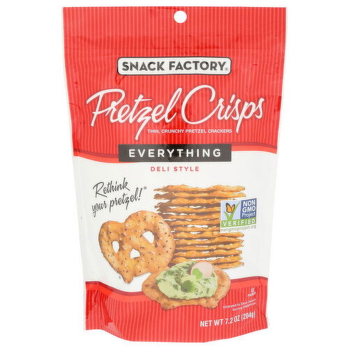 SNACK FACTORY Everything Baked Pretzel Crisps - 7.2 Ounce