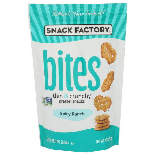 Snack Factory Spicy Ranch Pretzels Pretzel Crisp Bites - 9 Ounce