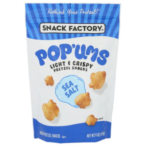 Snack Factory Sea Salt Pretzels Pop' Ums - 9 Ounce