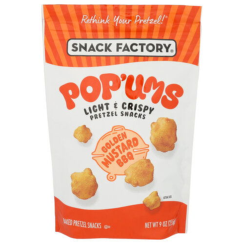 Snack Factory Golden Mustard BBQ Pretzels Pop' Ums - 9 Ounce