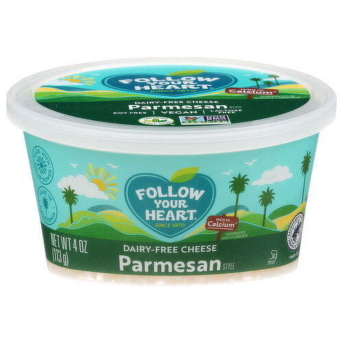 FOLLOW YOUR HEART Shredded Dairy-Free Parmesan Cheese - 4 Ounce