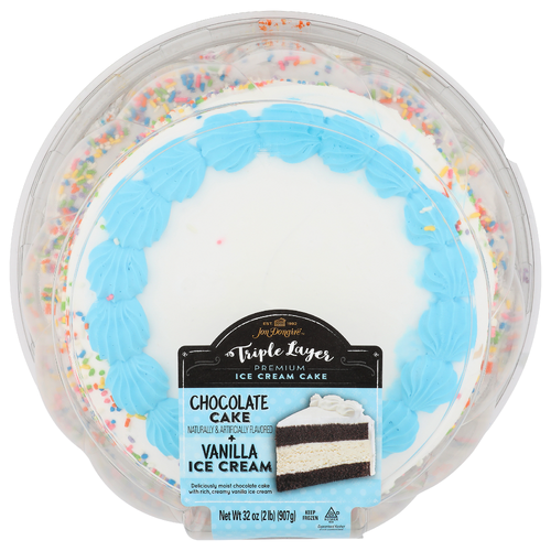 Jon Donaire Chocolate Cake + Vanilla Ice Cream Triple Layer - 32 Ounce