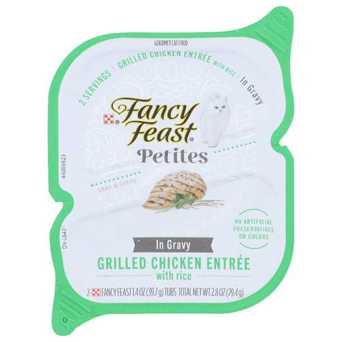 Fancy Feast Petites In Gravy Grilled Chicken Entree With Rice - 1.4 Ounce - 2 Count