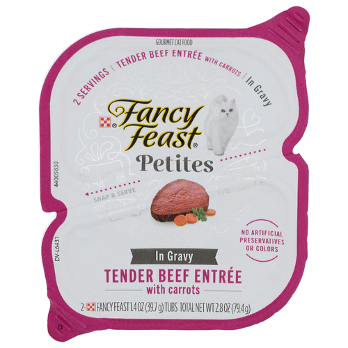 Fancy Feast Petites Tender Beef Entree With Carrots Gourmet Cat Food - 1.4 Ounce - 2 Count