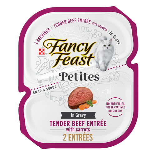 Purina Fancy Feast Petites Tender Beef Entree With Carrots In Gravy Gourmet Wet Cat Food - 2.8 Ounce