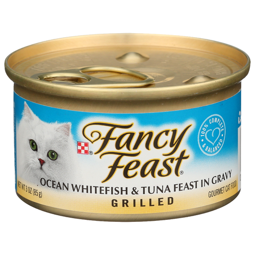 Fancy Feast Ocean Whitefish & Tuna In Gravy Grilled Gourmet Cat Food - 3 Ounce