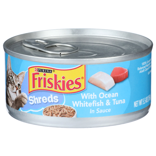 Purina Friskies In Sauce Shreds With Ocean Whitefish & Tuna - 5.5 Ounce