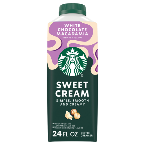 Starbucks White Chocolate Macadamia Inspired Flavor Sweet Cream - 24 Ounce