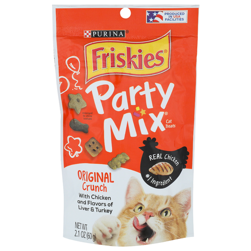 Purina Friskies Original Crunch Party Mix Cat Treats - 2.1 Ounce