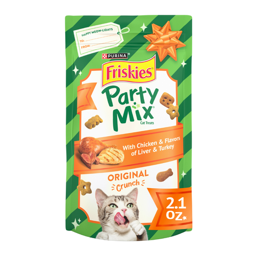 Purina Friskies Cat Treats, Party Mix Original Crunch - 2.1 Ounce