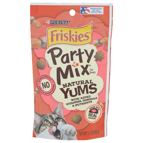 Purina Friskies Salmon Party Mix Cat Treats - 2.1 Ounce