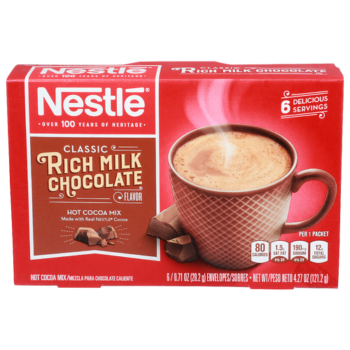 Nestle Classic Rich Milk Chocolate Hot Cocoa Mix - 0.712 Ounce - 6 Count