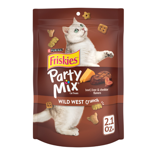 Purina Friskies Cat Treats, Party Mix Wild West Crunch - 2.1 Ounce