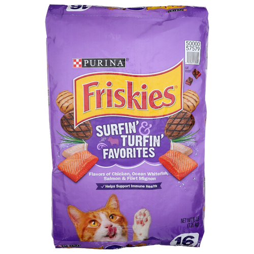 Purina Friskies Surfin' & Turfin' Favorites Cat Food - 16 Pound