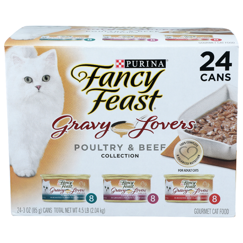 Purina Fancy Feast Poultry & Beef Collection Gourmet Cat Food - 3 Ounce - 24 Count