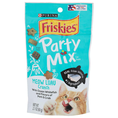 Purina Friskies With Ocean Whitefish And Flavors Of Pork & Crab Party Mix Cat Treats - 2.1 Ounce