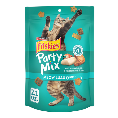 Purina Friskies Cat Treats, Party Mix Meow Luau Crunch - 2.1 Ounce Image 1 of 4