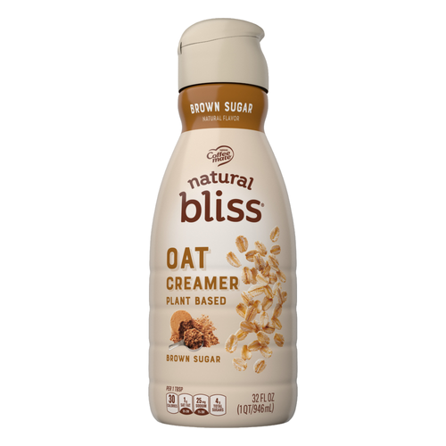 Natural Bliss Coffee Mate Plant Based Brown Sugar Flavored Oat Creamer Liquid - 32 Ounce