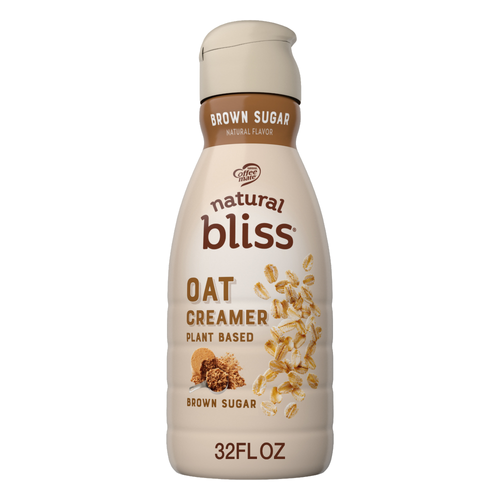 Natural Bliss Coffee Mate Plant Based Brown Sugar Flavored Oat Creamer Liquid - 32 Ounce